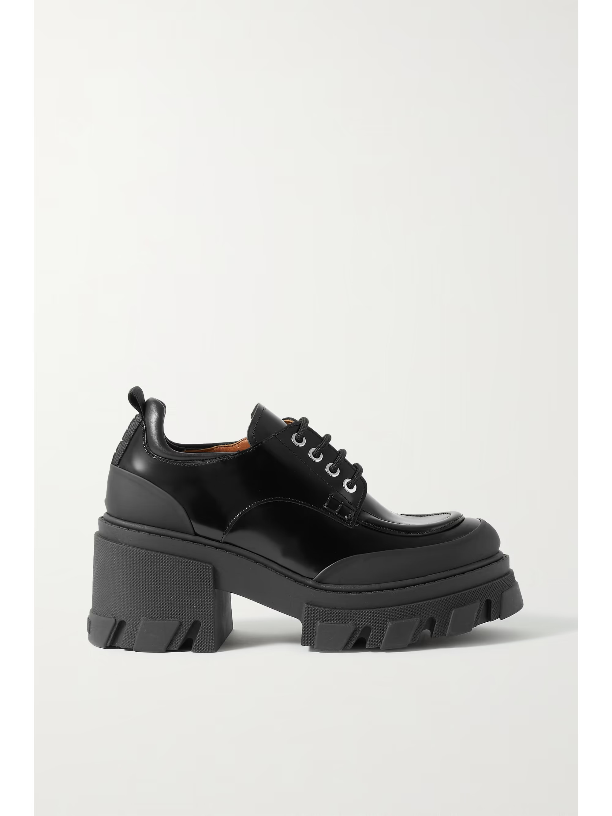 Derby rubber-trimmed patent-leather loafers | NET-A-PORTER (UK & EU)