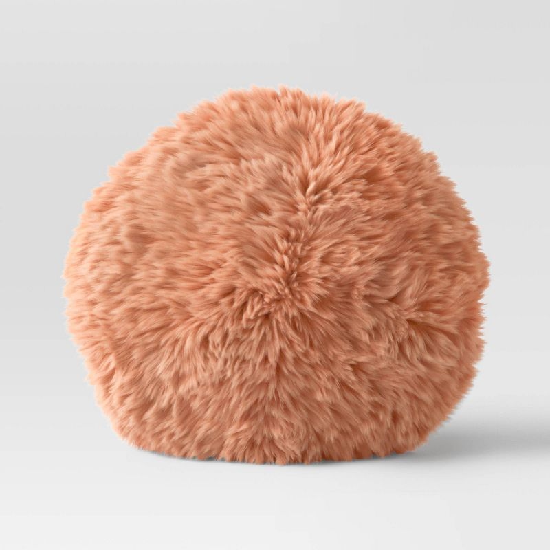 Long Faux Fur Round Throw Pillow - Threshold™ | Target