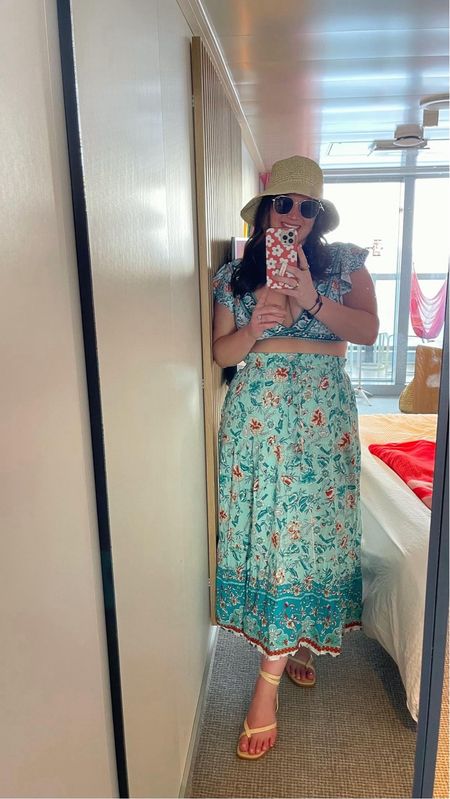 I love this beautiful summer skirt.
 Just wore this outfit to the beach ☀️ 

Swimsuit - xl 
Skirt - large 
Shoes - 10


#LTKfindsunder50 #LTKSeasonal #LTKmidsize
