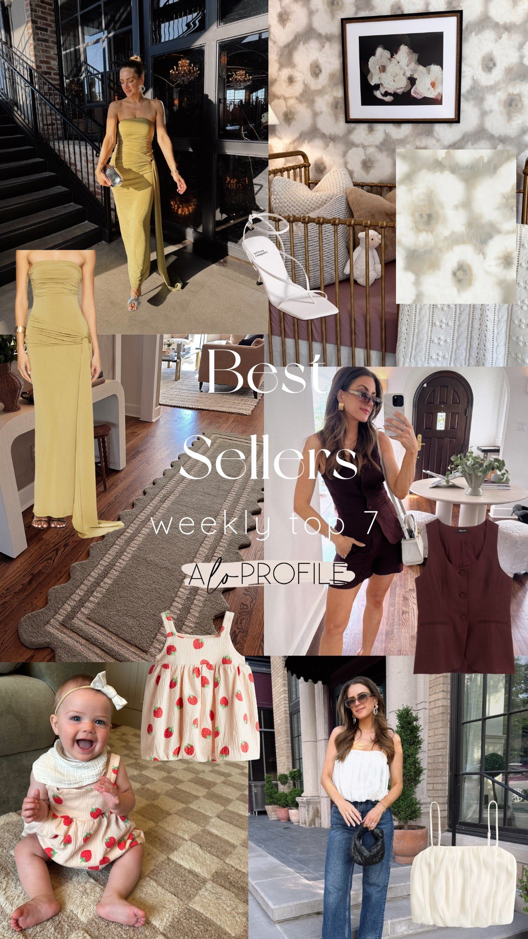 WEEKLY BESTSELLERS✨

1. Rug
2. Vest
3. Dress
4. Wallpaper
5. Heels
6. Top 
7. Baby Dress



#LTKStyleTip #LTKBaby #LTKShoeCrush