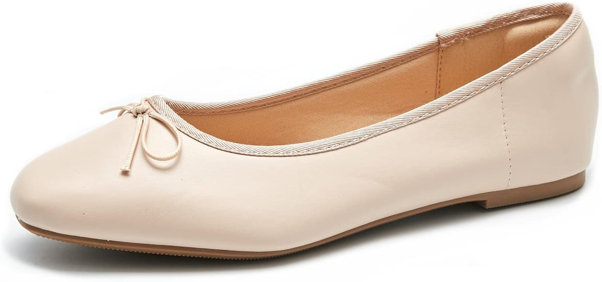 Women's Round Toe Ballet Flats Comfortable Bow Dressy Flats Shoes for Women | Amazon (US)