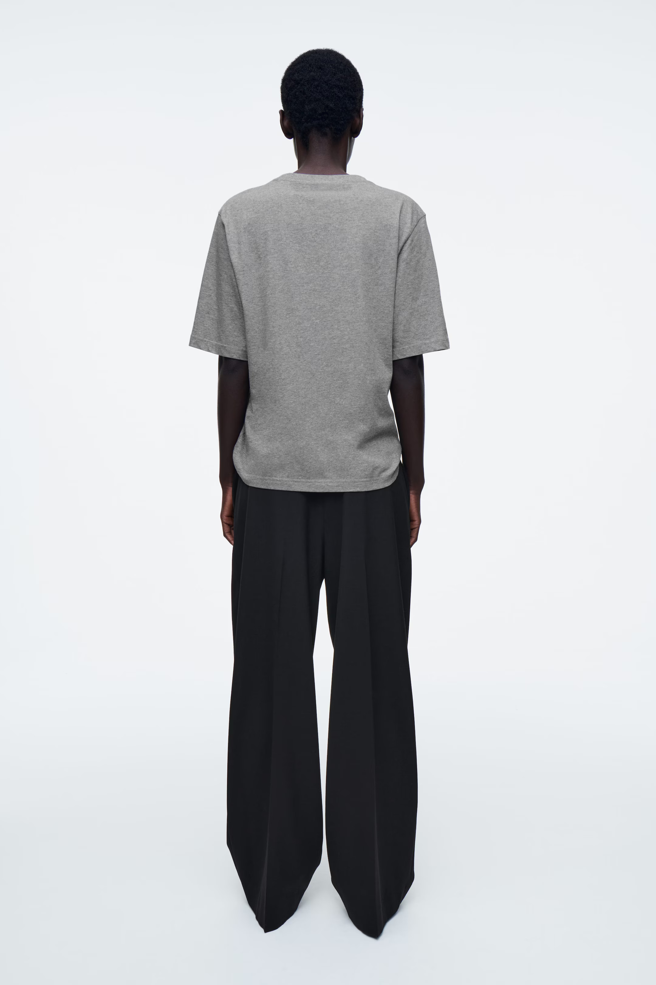 RELAXED COTTON T-SHIRT - GREY MÉLANGE | COS UK