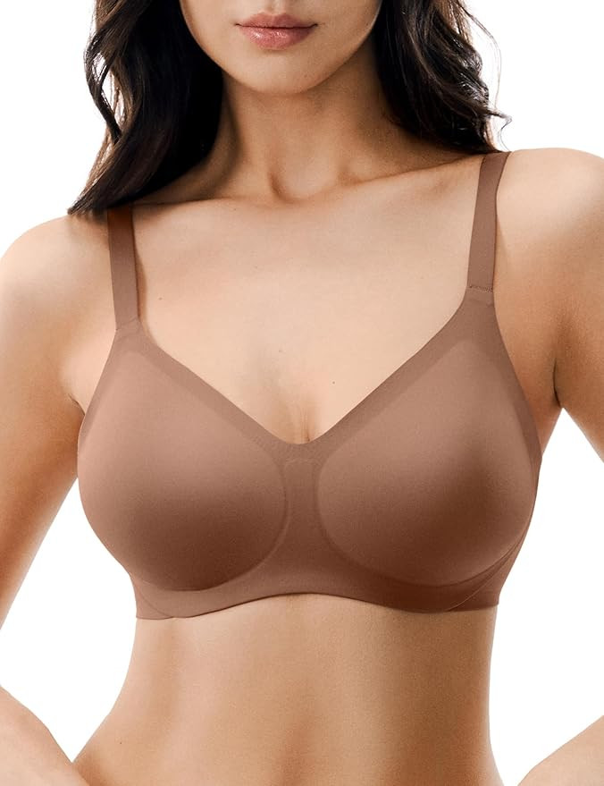 Women's Wireless Push Up Bra Seamless Comfortable Bras No Underwire Full Coverage Everyday Bralet... | Amazon (US)