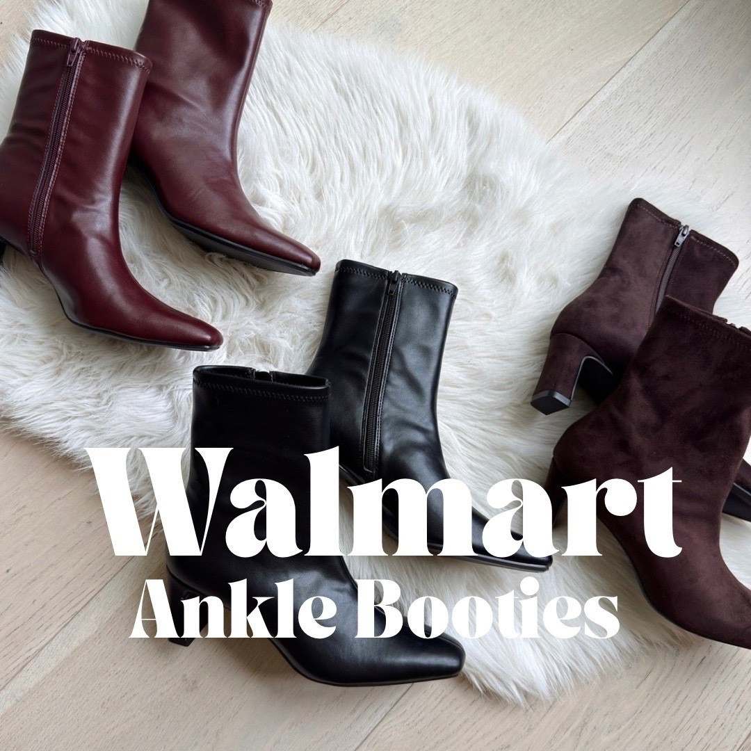 🤍These ankle booties are looking designer on a Walmart budget!
