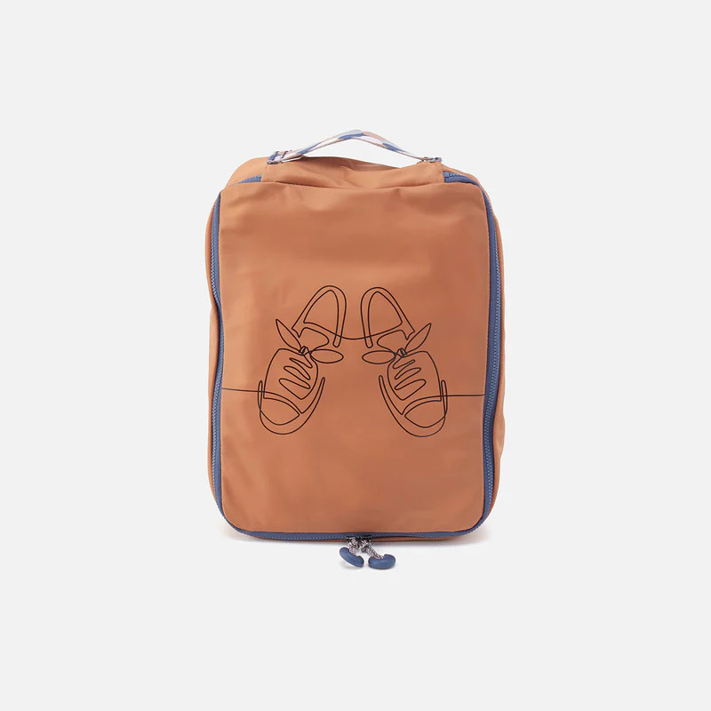 SET TO GO Shoe Packing Cube in CaRefiber recycled nylon - Dune | HOBO Bags