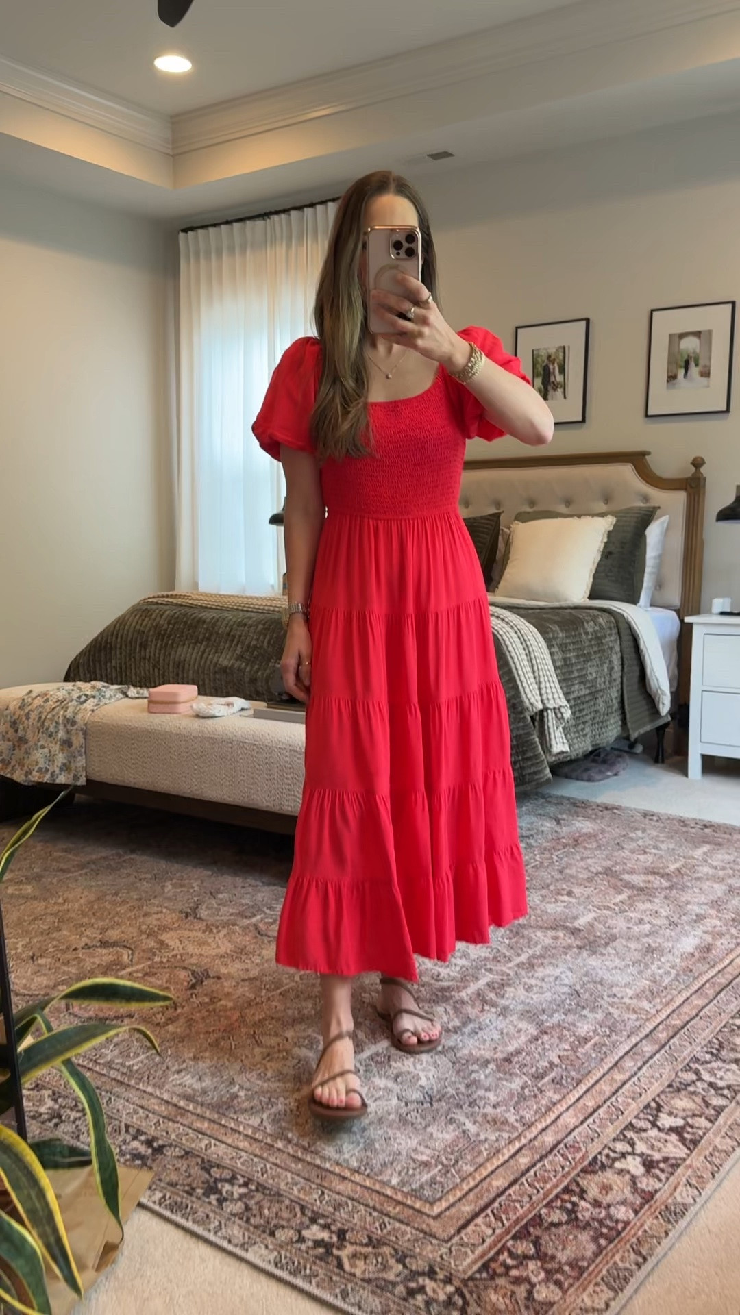 Amazon summer dress you can wear to a wedding guest, graduation, church, or date night. Smocked bodice + puff sleeves = flattering and comfortable (I’m in a size Small). Finished with simple TKEES sandals for an easy elevated summer outfit.

#LTKgrwm #LTKootd #LTKSeasonal
