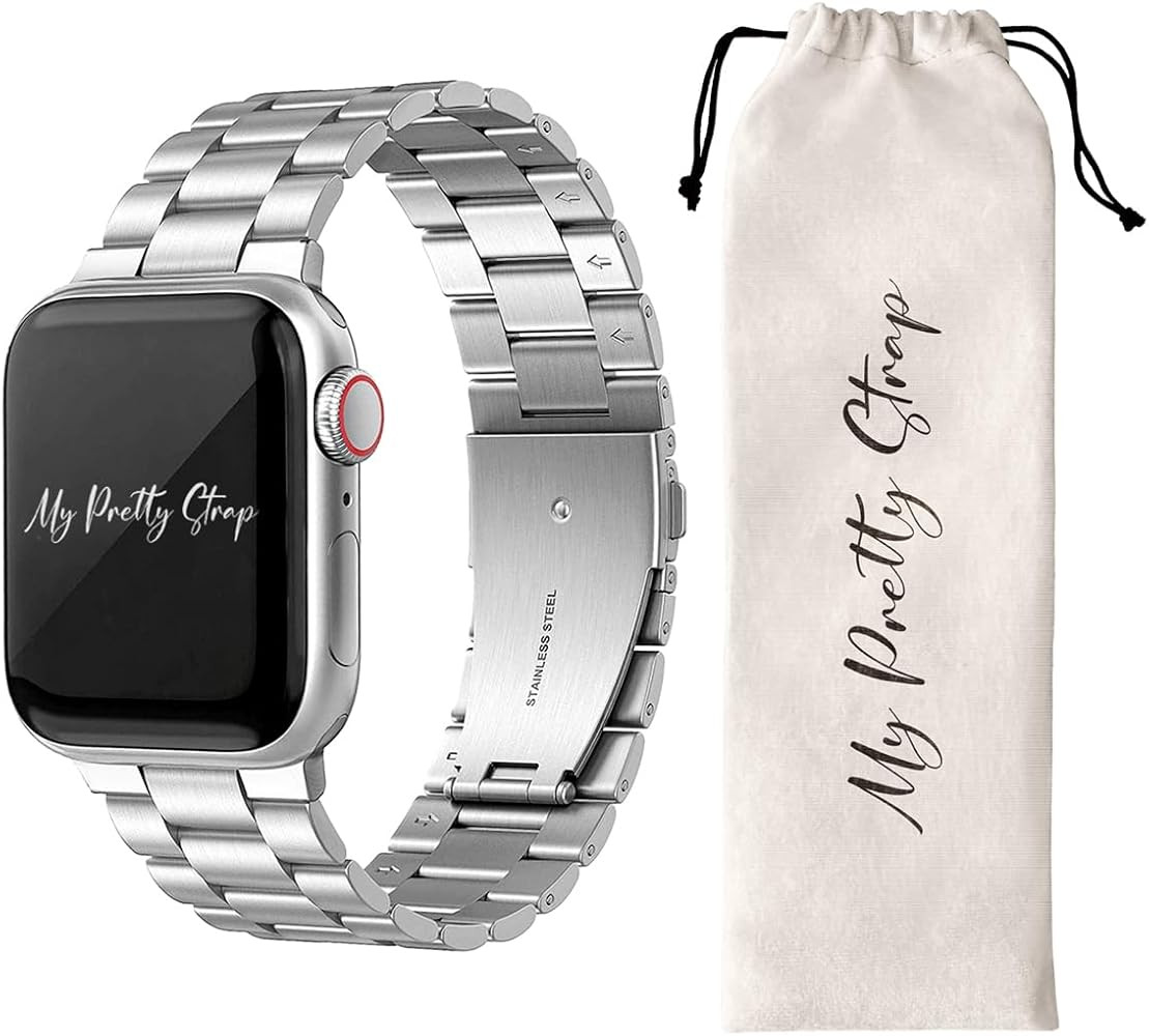 My Pretty Strap- Compatible Apple Watch Band - Stainless Steel iWatch Strap for Women- Adjustable... | Amazon (US)