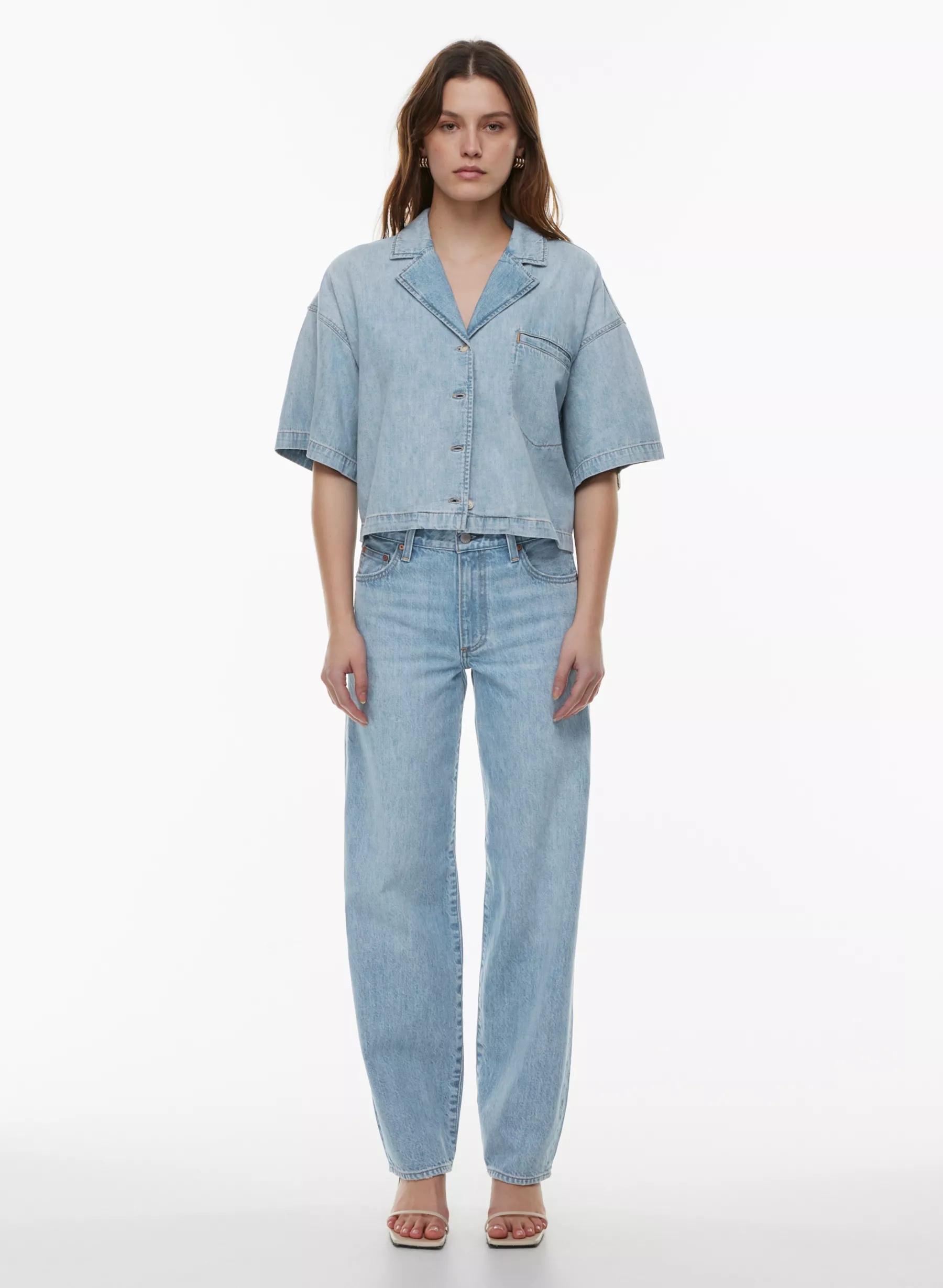 THE JANE BOXY DENIM SHIRT | Aritzia