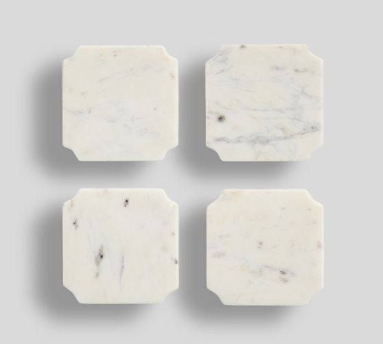 Marquee Marble Coasters - Set of 4 | Pottery Barn (US)