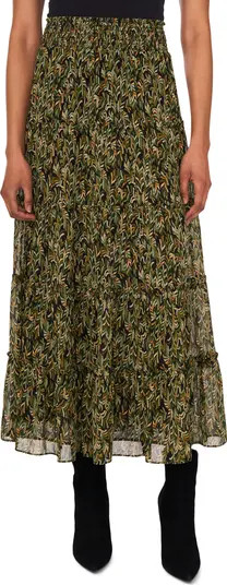 Vince Camuto V-Print Georgette Tiered Skirt | Nordstrom | Nordstrom