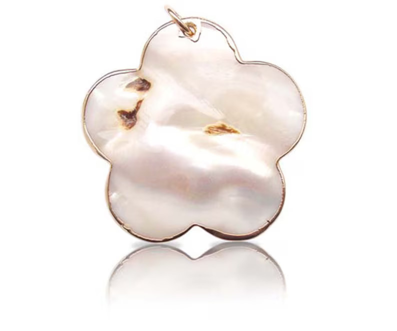 Mother of Pearl in Oyster Large Pendant with a Free Leather Cord | Etsy (US)