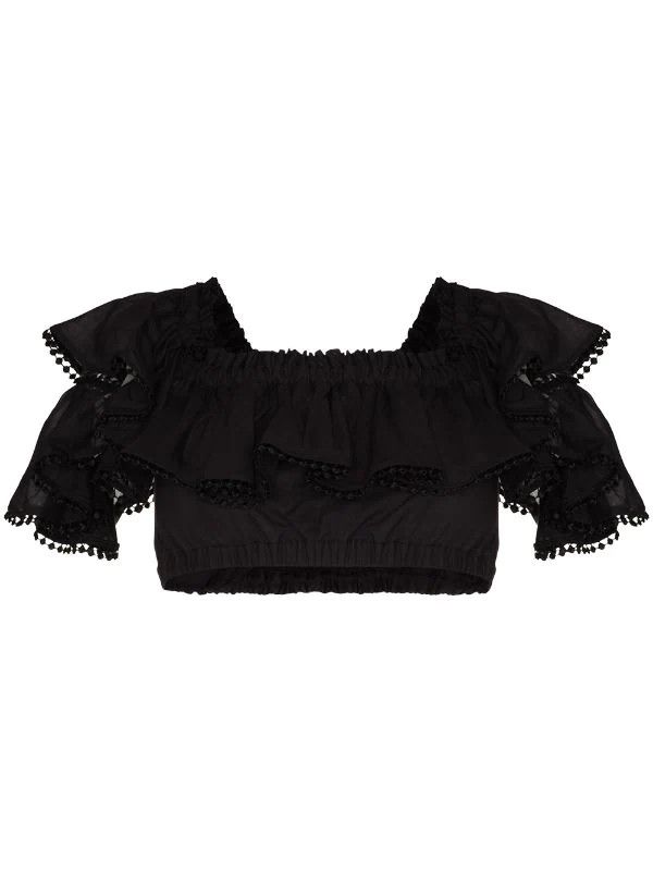 Cata off-shoulder cropped top | Farfetch Global