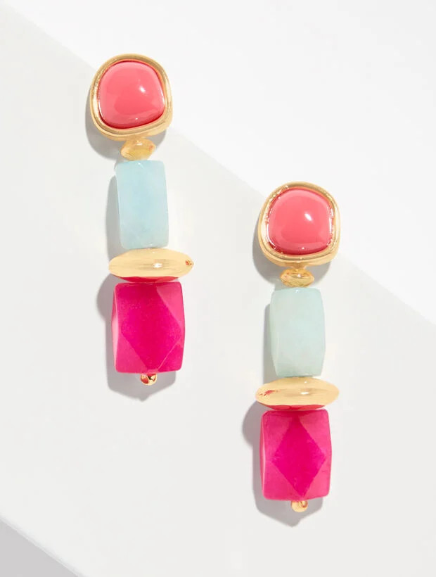 Delightful Beaded Drop Earrings | Talbots