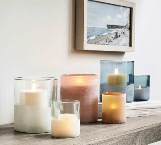 Montauk Frosted Handcrafted Glass Votive Candleholders | Pottery Barn (US)