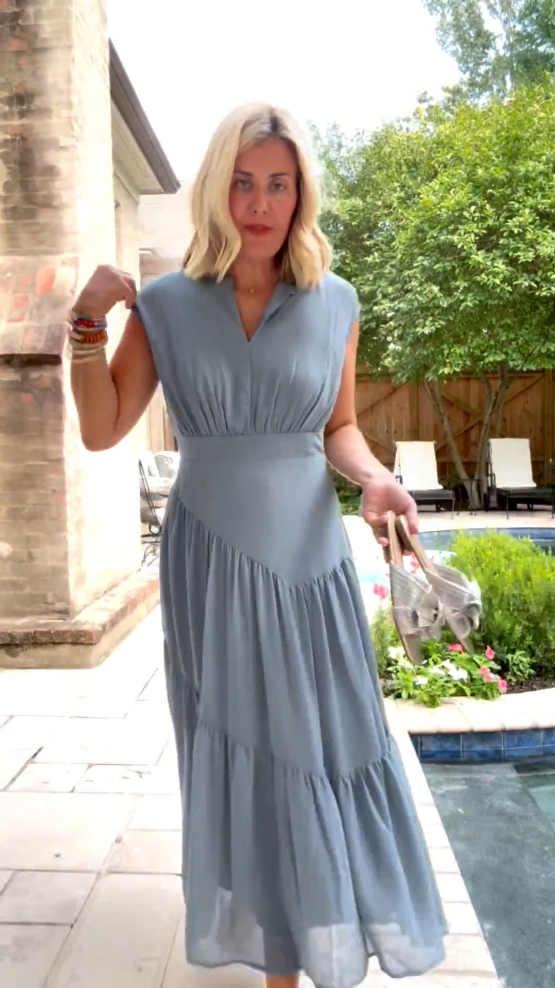 Anthro SALE!! The most flattering dress!! Anthro for the win!! I’m in a small petite and 8 sandal. 

CODES: 
Allie + Bess - Catherine 20

#LTKWedding #LTKOver40 #LTKSaleAlert