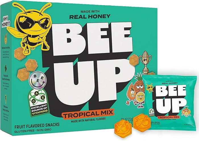 BEEUP Honey Fruit Snacks – With a Teaspoon of Honey in Every Pouch – Dye Free, No Corn Syrup ... | Amazon (US)