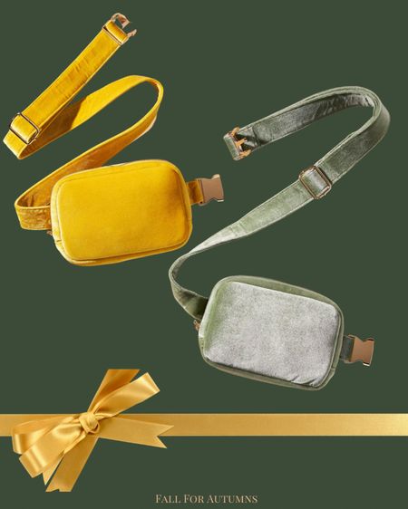 Velvet belt bag from Anthropologie for autumns, olive green, sage green, yellow, gold hardware, gifts for her, gifts for teens, hocautumn

#LTKGiftGuide #LTKCyberWeek #LTKitbag