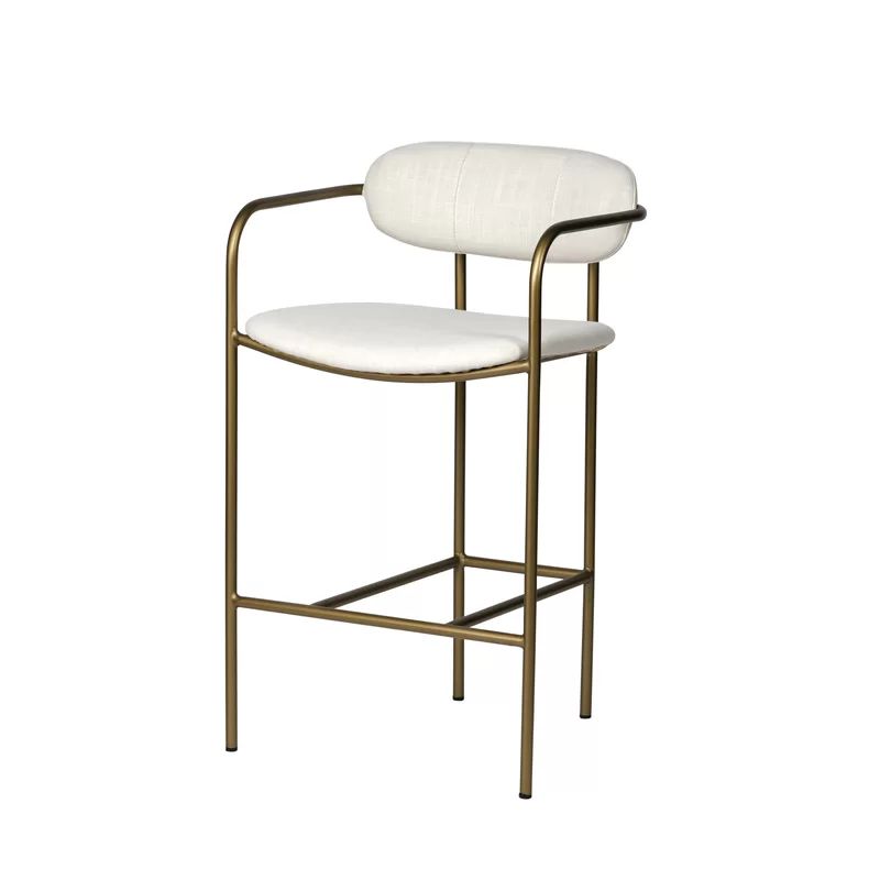 Belarus Upholstered Counter Stool with Metal Frame | Wayfair North America