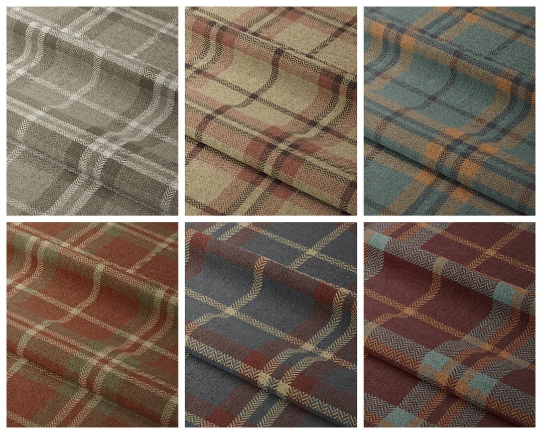 6 Colors. Checkered Plaid Curtains. 4 Pleat Styles. Custom Window Drapes for Living, Bedroom, Nur... | Etsy (US)