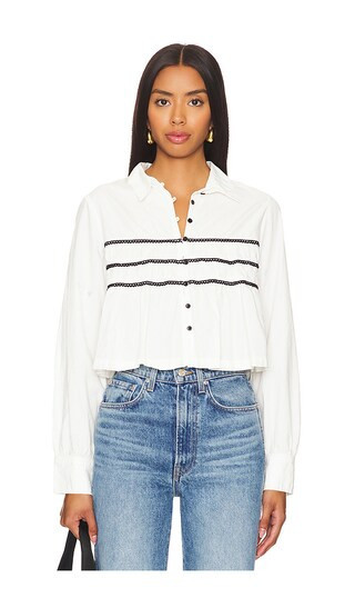 Free People Lace Lover Blouse in White. - size M | Revolve Clothing (Global)