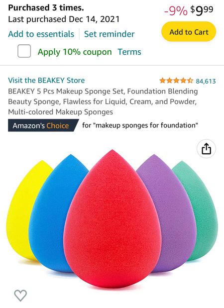 the best beauty blenders!! i just repurchased! lasted me a whole year. the amount of reviews speak for itself 🤯

amazon finds
amazon beauty
amazon must haves 
beauty blenders
makeup tools


#LTKbeauty #LTKunder50 #LTKFind