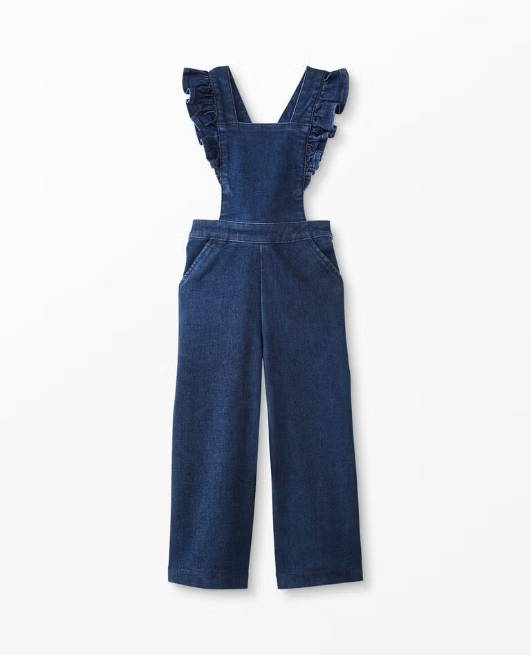 Ruffle Jumpsuit In Stretch Denim | Hanna Andersson