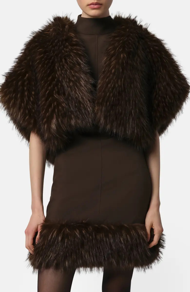Devin Faux Fox Fur Shrug | Nordstrom