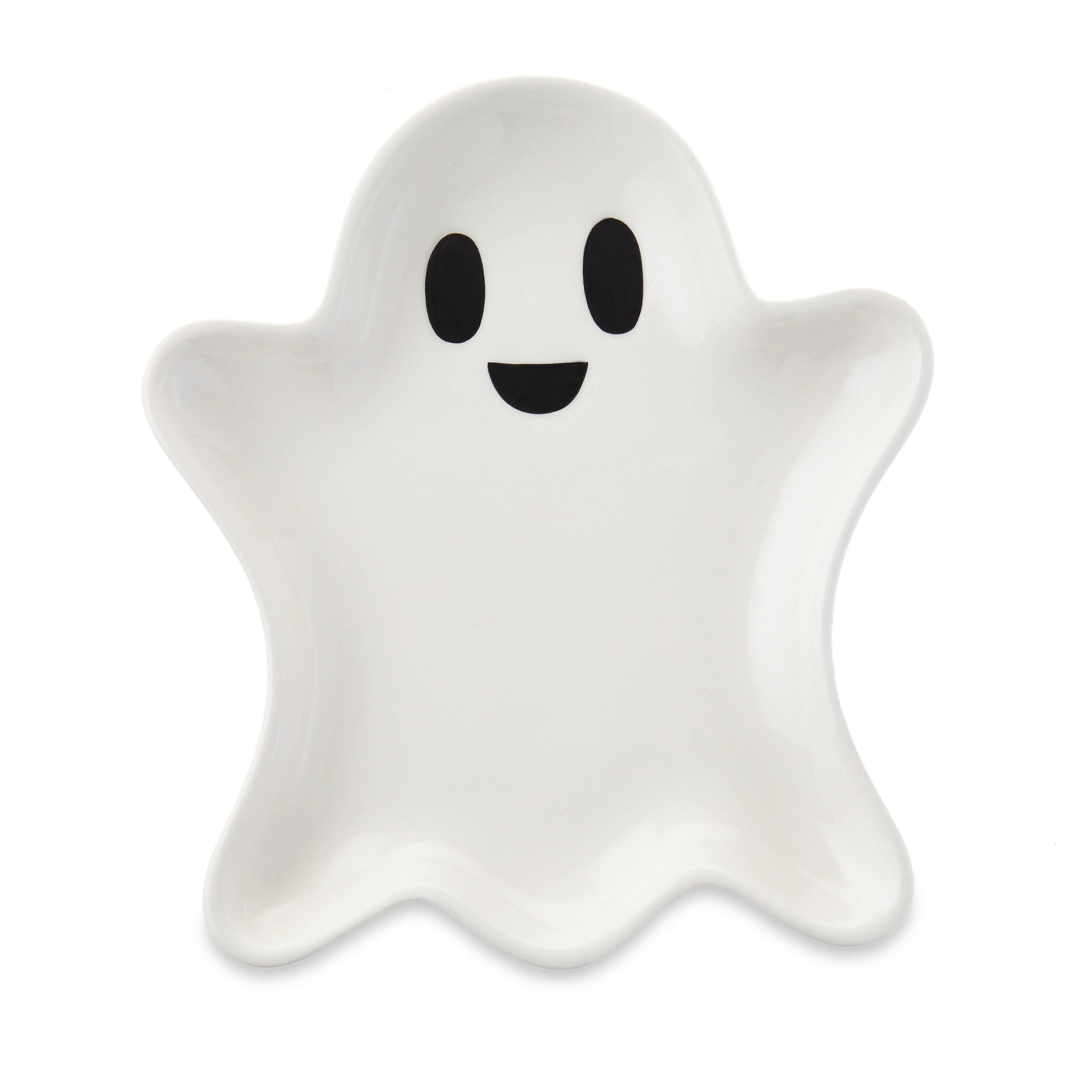 Way To Celebrate Halloween 6 Inch White Dolomite Ghost Dish Decoration | Walmart (US)