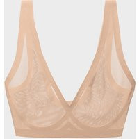 EBY Women's Champagne Mesh Bralette, Seamless | Size: Small | EBY (US)