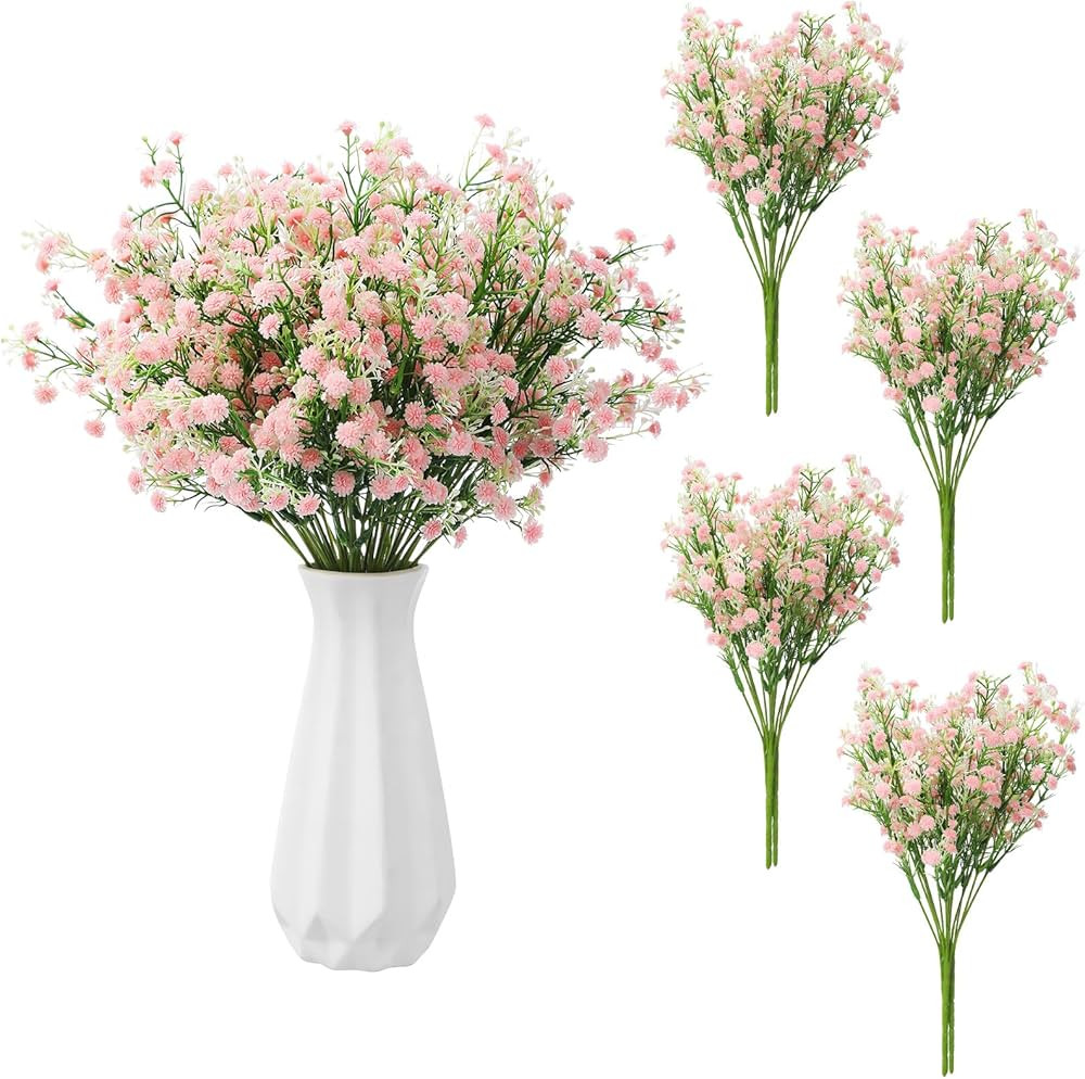 12 Pcs Wedding Babys Breath Artificial Flowers Bulk Fake Gypsophila Babys Breath Bouquet Sprays F... | Amazon (US)