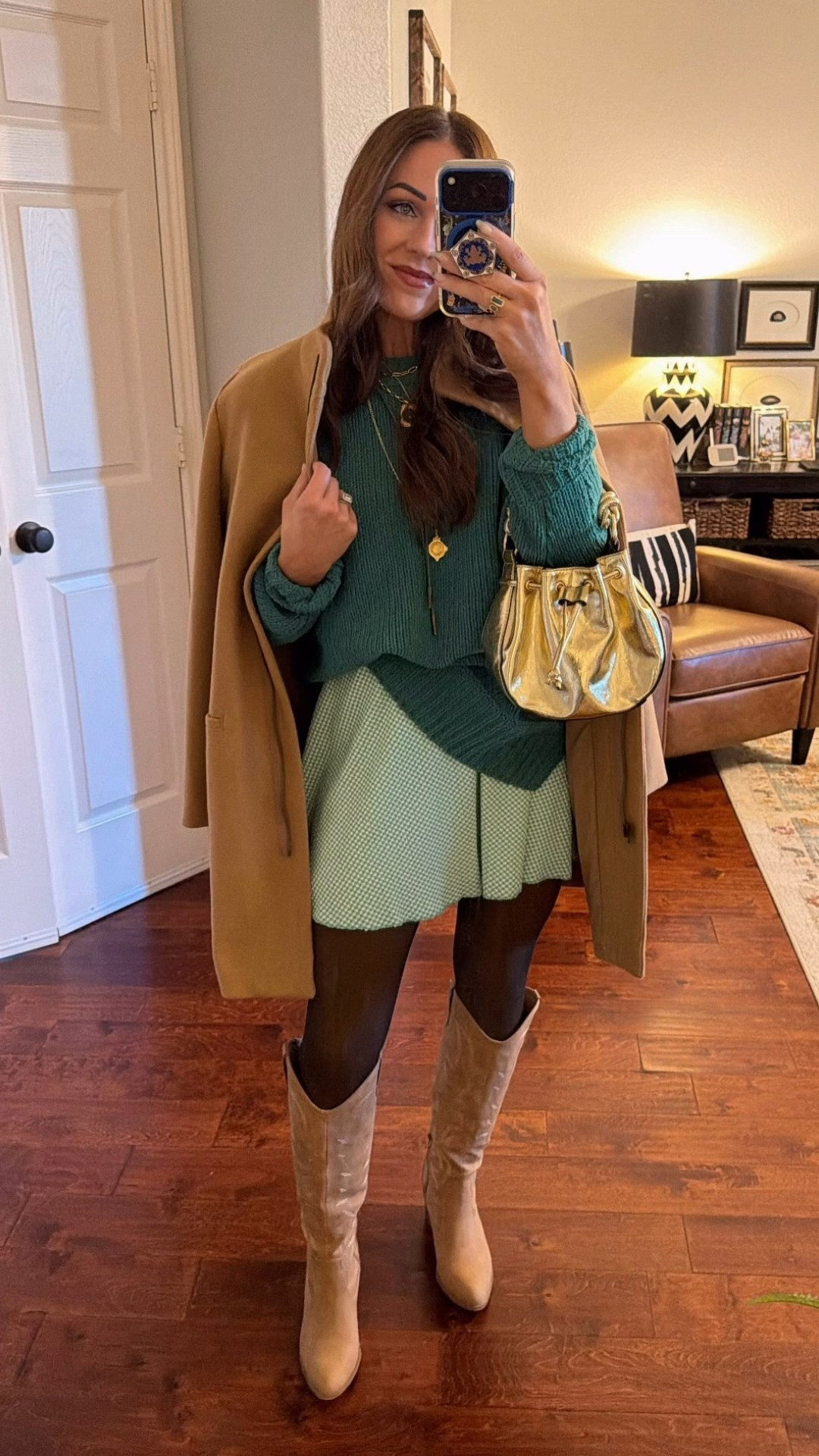 Winter cold weather comfy date night outfit inspo dinner date @aerie sweater @target skirt @noosh fleece lined tights knee high boots @amazon

#LTKValentine #LTKootd #LTKOver40