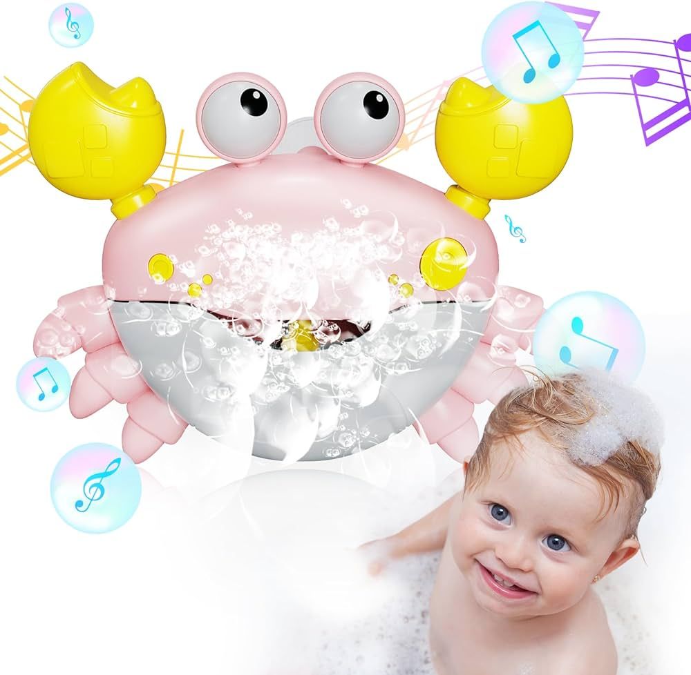 Crab Bath Toys: Bath Toys for Toddlers, Blow Bubbles and Plays 12 Children’s Songs, Sing-Along ... | Amazon (US)
