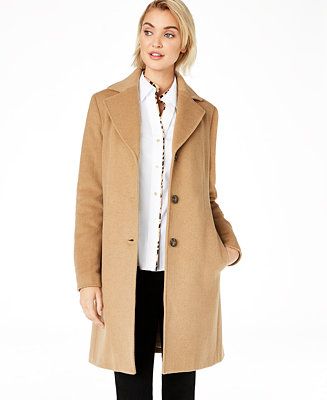 Calvin Klein Women's Single-Breasted Coat & Reviews - Coats & Jackets - Women - Macy's | Macys (US)