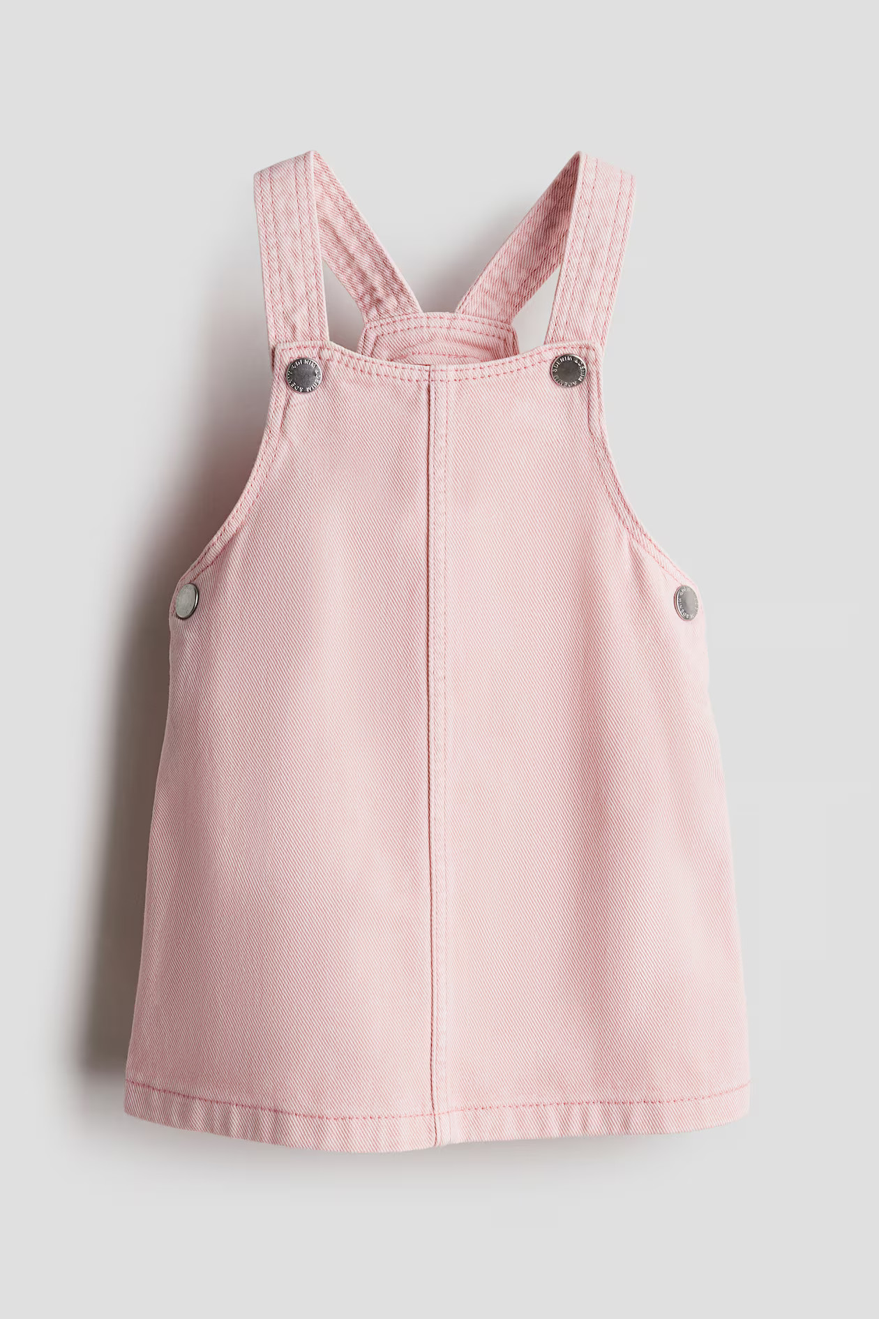 Cotton Denim Overalls - Square Neckline - Sleeveless - Light pink - Kids | H&M US | H&M (US + CA)