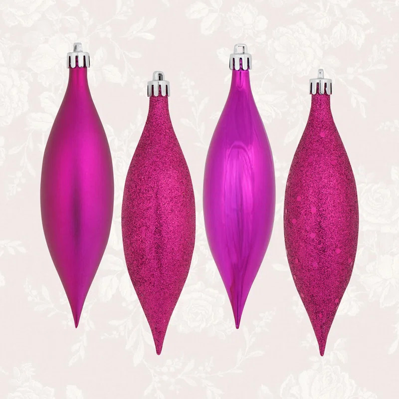 Four-Finish Finial Drop Christmas Ornament (Set of 8) | Wayfair North America