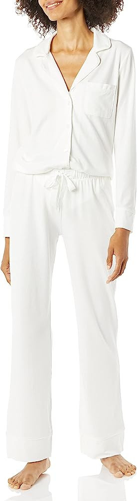 Amazon Essentials Women's Cotton Modal Long-Sleeve Shirt and Full-Length Bottom Pajama Set (Avail... | Amazon (US)