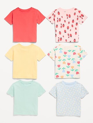 Short-Sleeve T-Shirt 6-Pack for Toddler Girls | Old Navy (US)