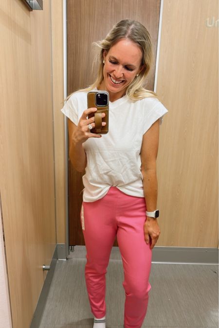 Pink pants and white tshirt from target 

#LTKSeasonal #LTKstyletip #LTKunder50