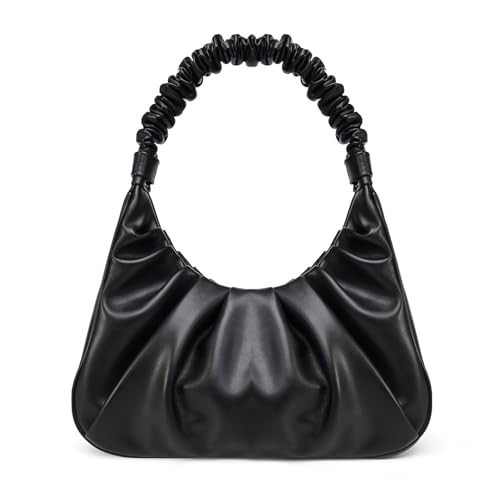PS PETITE SIMONE Large Shoulder Bag for Women,Plus Hobo Handbag Ruched Purse PU Leather Clutch Bag for Lady | Amazon (US)