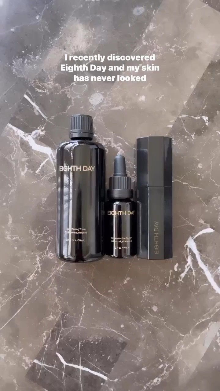 I recently discovered @eighthdayskin and my skin has never looked more plump and even looking. The ultimate skin prep. The packaging is luxurious. The Tonic mimics a chemical peel in a bottle. The Serum is formulated with Peptides to reduce fine lines and wrinkles. The Moisturizer is so silky and hydrating. Eighth day is a splurge but you’re worth it!
 
I trialed the 100ML Resurfacing Tonic, 15ML Regenerative Serum and the 15ML Reparative Moisturizer. US customers receive Free Shipping to the contiguous United States. Customers can get 15% off when they register to receive emails, 20% when they receive texts. #eighthdayskin #ad
 
Shop this collection via my shop @lizznguyen on the @shop.LTK app #linkinbio👆

Skincare products, skincare routine, The Stylizt  
 


#LTKFind #LTKbeauty #LTKstyletip