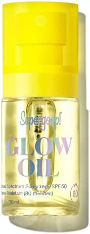 Supergoop! Glow Oil, 1.0 fl oz - SPF 50 PA++++ Hydrating, Nourishing Vitamin E Body Oil + Reef-Sa... | Amazon (US)