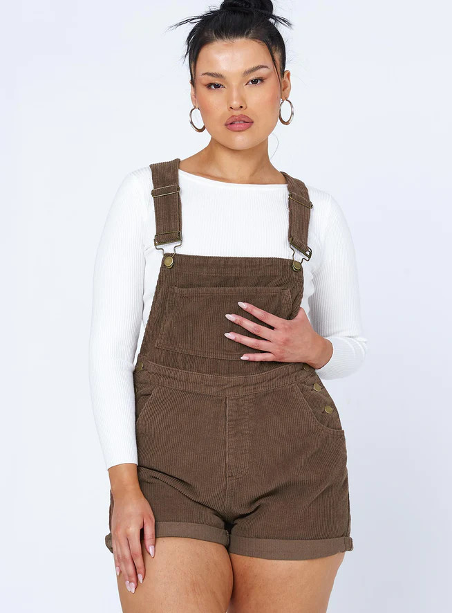 Kacey Overalls Brown | Princess Polly US