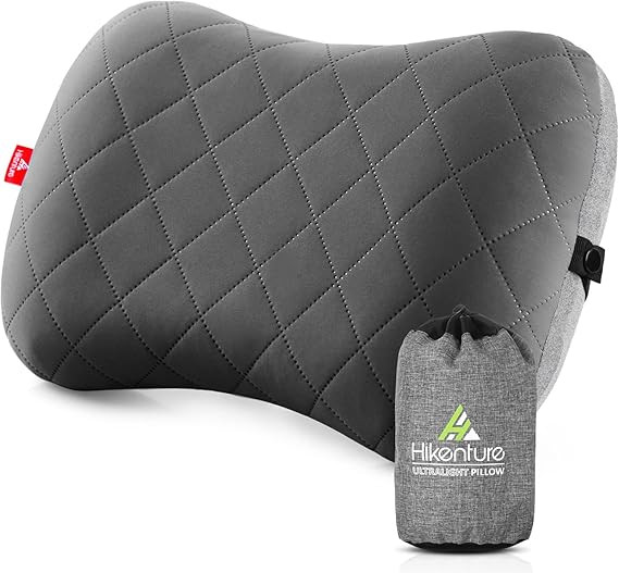 Hikenture Camping Pillow with Removable Cover - Ultralight Inflatable Pillow for Neck Lumbar Supp... | Amazon (US)