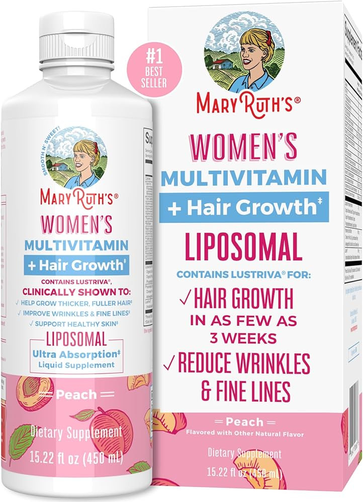 Women's Multivitamin + Lustriva Hair Growth Liposomal | Biotin 10000mcg | Clinically Tested for T... | Amazon (US)