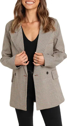 Petal & Pup Juliette Check Double Breasted Blazer | Nordstrom | Nordstrom