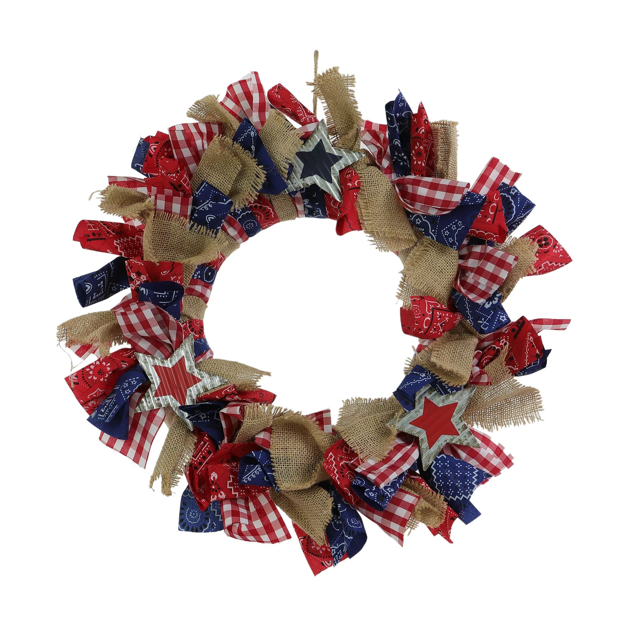 Way To Celebrate Patriotic Wreath, Bandana | Walmart (US)