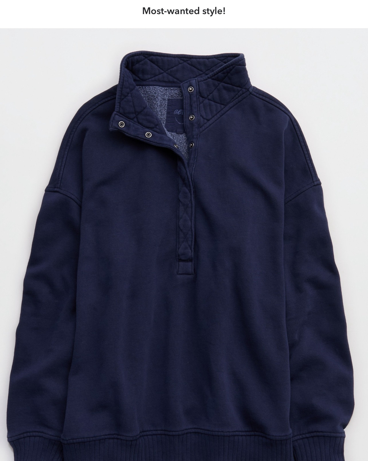 AERIE snap sweatshirt in new colors

#LTKgrwm #LTKmorningroutine #LTKootd