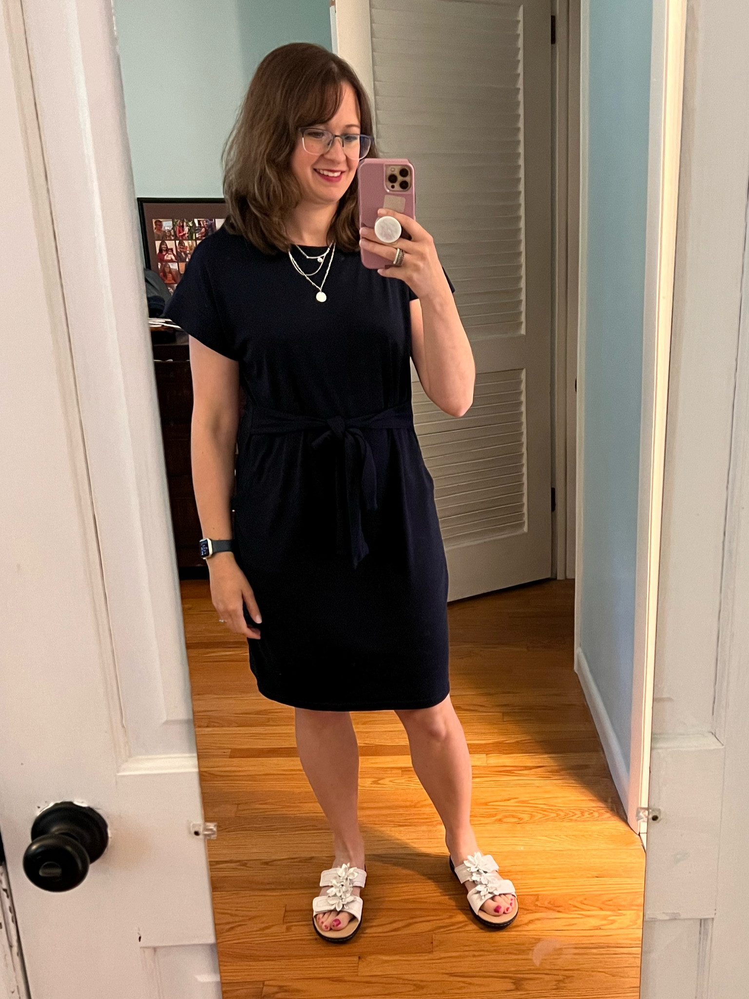 Friday’s look! Tshirt dress with a tie waist works on almost any body shape. 

#hocsummer #coolsummer #lightsummer #truesummer #softsummer #pastelsummer #darksummer #brownsummer #sweetpeasummer #summerpalette #summerfinds

Dress: Amazon 
Shoes: Clark’s at dsw
Jewelry: kohls necklace, Amazon earrings

#LTKworkwear #LTKstyletip #LTKSeasonal