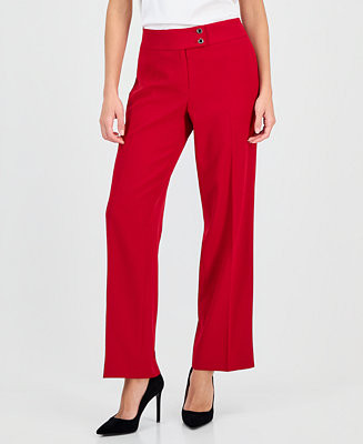 Women's High Rise Wide-Leg Pants, Regular & Petite | Macy's