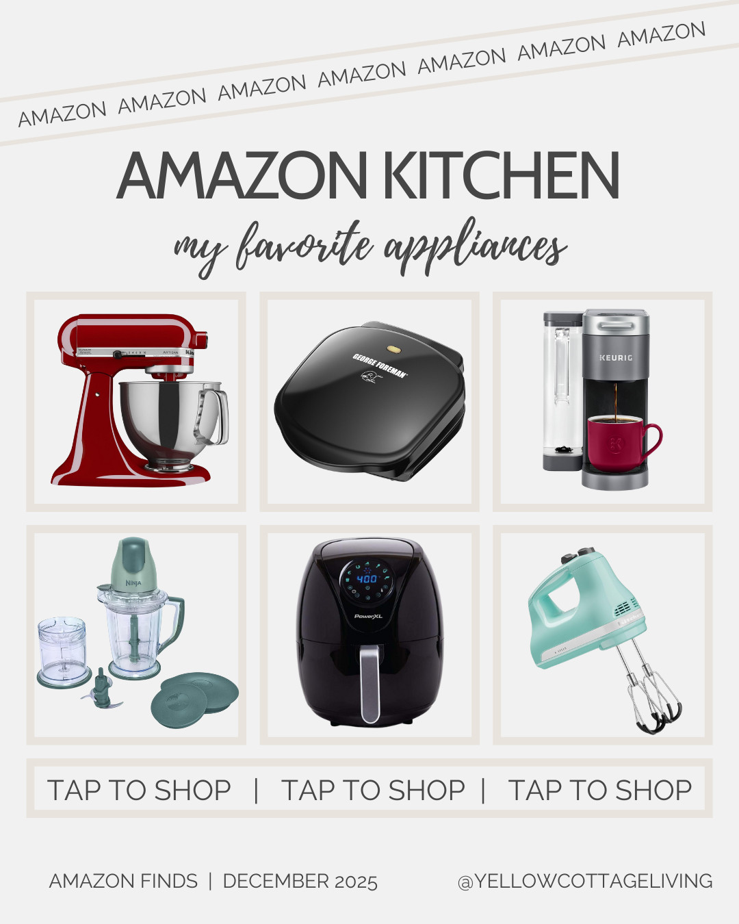 For a mom who does a lot of cooking, these are some of my favorite kitchen appliances to help get all the cooking and prep done.  

 #LTKHome #LTKFamily